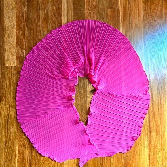 Hot Pink Crinkle Scarf Wrap - Picture 4 of 4